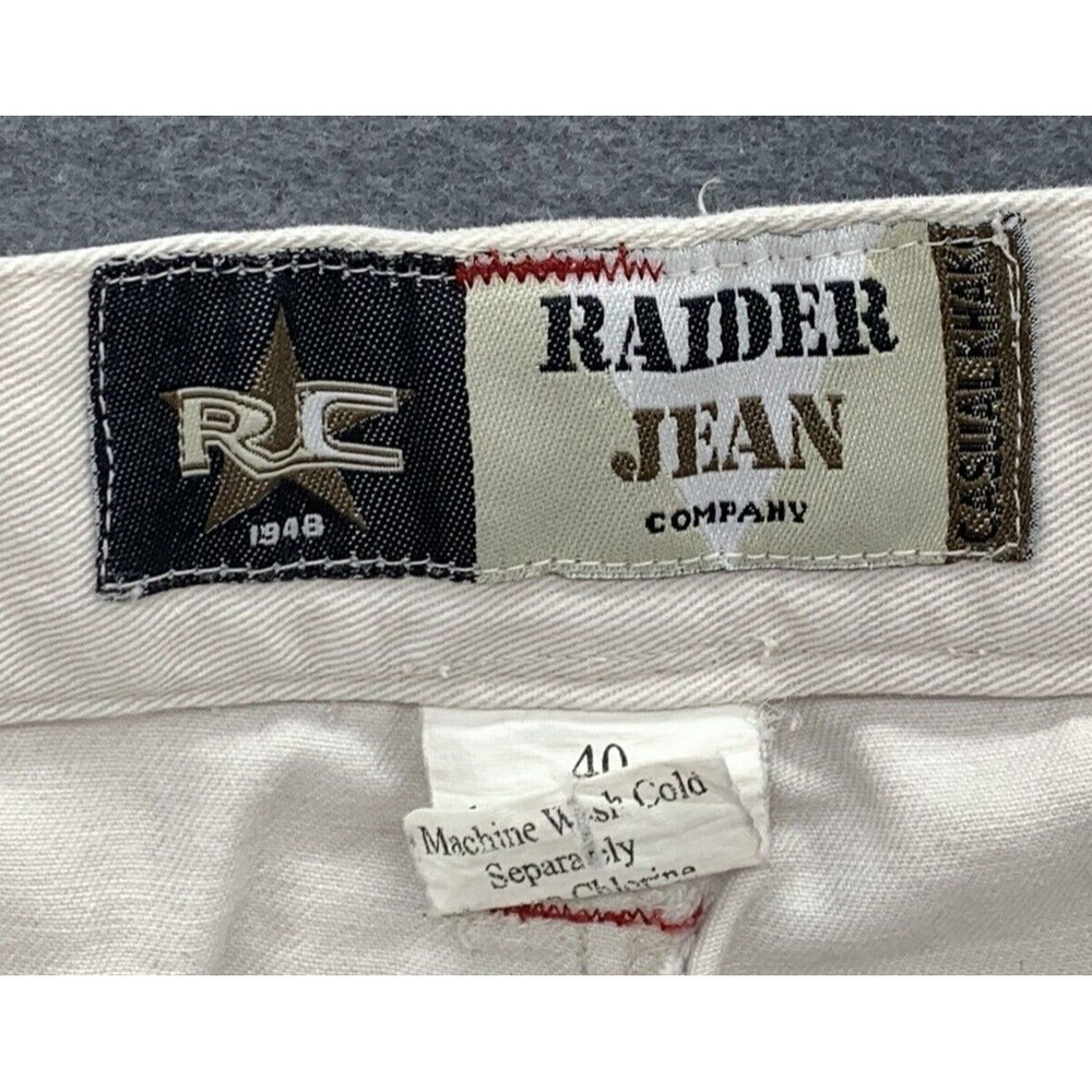 Raider Jeans Company Shorts Mens Size 40X11 Beige RC Cargo Pockets 100% Cotton - Picture 3 of 16